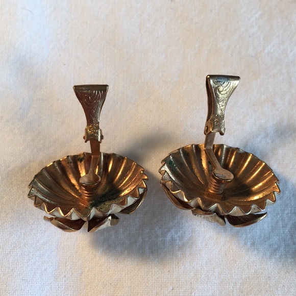 Vintage Moorehouse Enameled Clip On Earrings - Picture 5 of 6